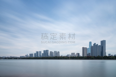 长沙,河流,自然美,长的,云,黄昏,现代,著名景点,湖南省,户外
