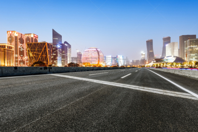杭州,都市风景,现代,俄亥俄河,柏油路,天空,美,水平画幅,夜晚,无人