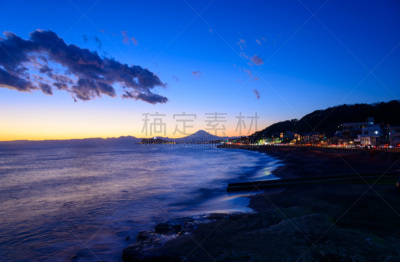 曙暮光,山,富士山,美,水平画幅,无人,日本,户外,云景,著名自然景观