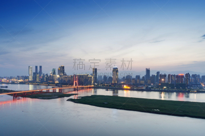 江西省,都市风景,河流,南昌市,长江,自然,水平画幅,建筑,蓝色,城市天际线