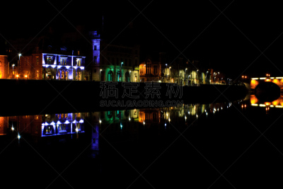 珀斯－苏格兰,苏格兰,泰河,自然,水平画幅,夜晚,无人,户外,建筑结构,桥