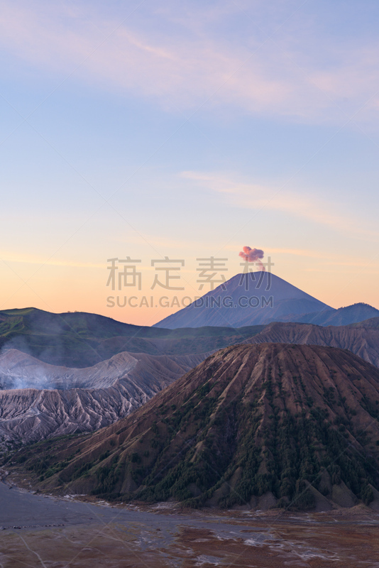 印度尼西亚,爪哇,火山,塞梅鲁火山,火山口,火山喷口,背景,巴杜尔山,婆罗摩火山,爆发