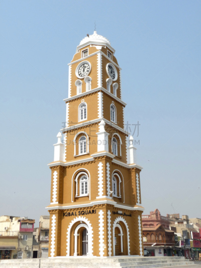 钟塔,巴基斯坦,垂直画幅,当地著名景点,商务旅行,货运,南,旁遮普地区,城市,建筑结构