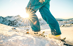冬季运动,滑雪场,阿尔卑斯山脉,滑雪运动,人生大事,专业人员,冒险,日落,下移,复古