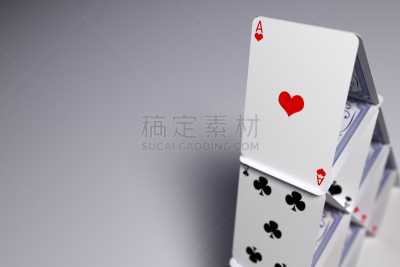 纸牌屋,红桃a,图像聚焦技术,选择对焦,水平画幅,无人,纸牌,摄影
