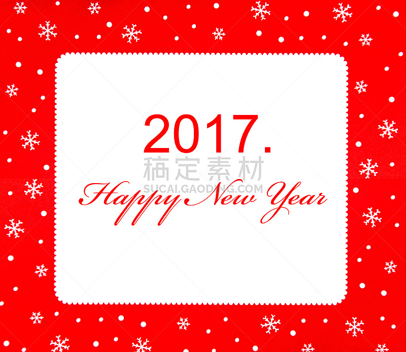式样,新年前夕,相框,红色,留白,边框,水平画幅,无人,新年,2017年