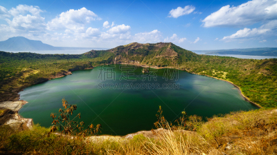 火山口,火山,八打雁省,塔尔湖,吕宋岛,火山湖,火山地形,菲律宾,全景,旅游目的地