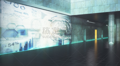 概念,办公室,未来,全息图,水平画幅,绘画插图,全球通讯,地球形,全球商务,俄罗斯