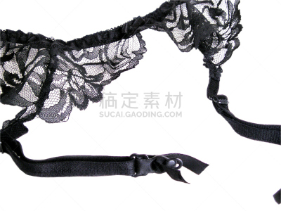 黑色,吊袜带,衣服,白色,白色背景,背景分离,一个物体,纺织品