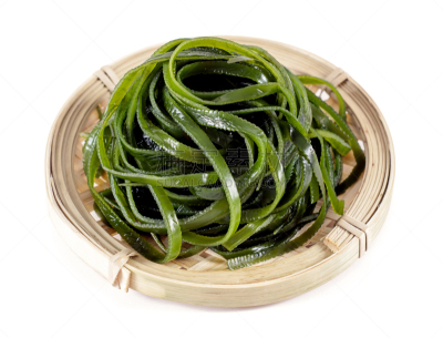 Laminaria japonica（kelp）Isolated on White Background.