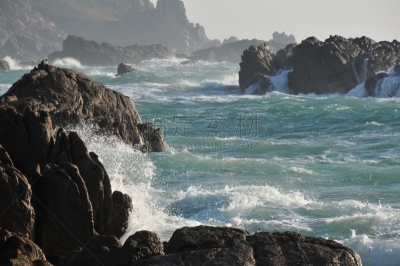 泽西岛,潮汐,海浪,自然,图像,海洋,海岸线,无人,波浪,喷