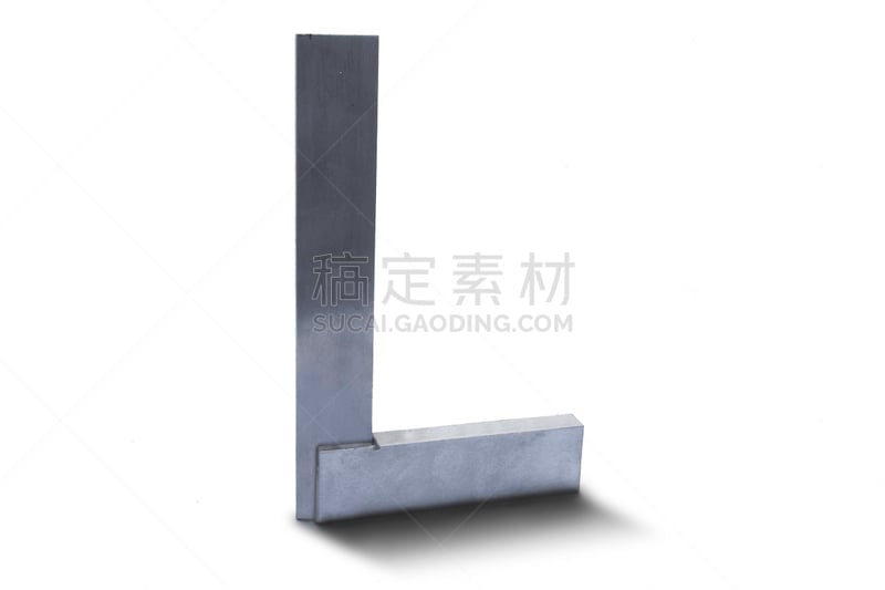 Engineers high accuracy set square or engineers square for metal or wood work on white background