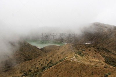 哥伦比亚,拉格那沃德湖,南美,水平画幅,绿色,云,无人,户外,湖,泻湖