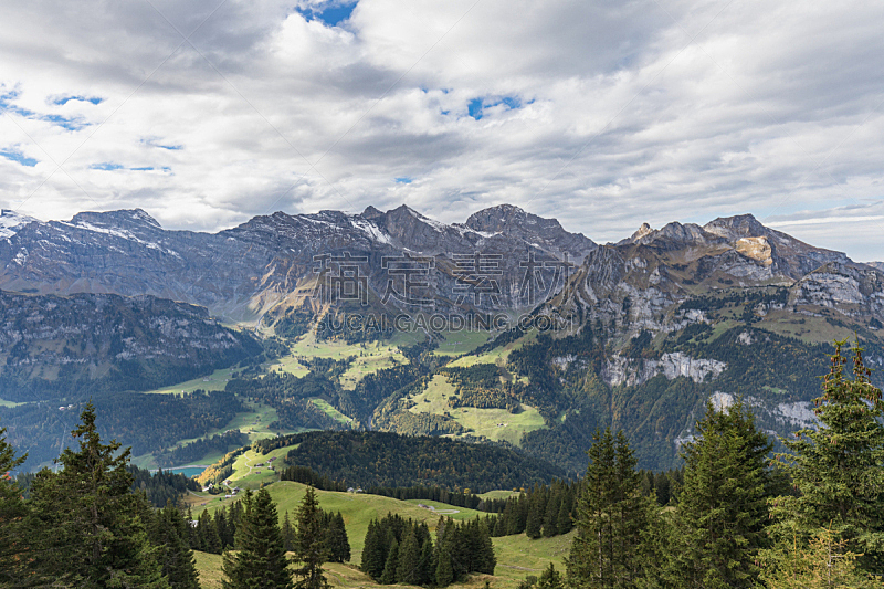 瑞士阿尔卑斯山,恩格尔伯格,山,徒步旅行,山脊,环境,草,岩石,夏天,户外