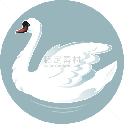 天鹅,卡通,小天鹅,自然,小鸭子,野生动物,优美,绘画插图,符号,鸟类