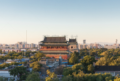 北京,鼓楼,曙暮光,世界遗产,黄昏,复古风格,户外,建筑,远古的,白昼