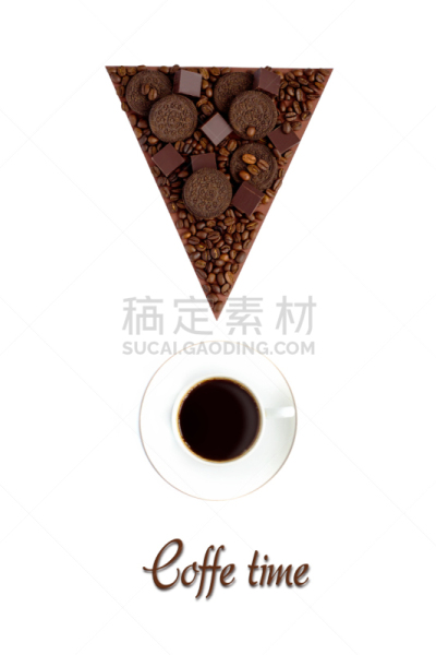 可爱的,咖啡,白色背景,商品,感叹号,垂直画幅,美,烤咖啡豆,留白,艺术