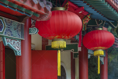 灯笼,红色,chinese temple dog,道教,中国灯笼,灵性,艺术,水平画幅,无人,符号