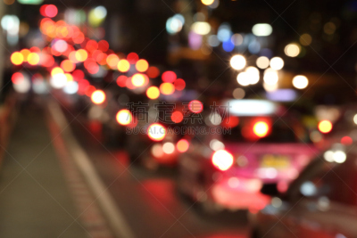 运动模糊,交通堵塞,泰国,特拉华,刹车,水平画幅,夜晚,无人,交通,光亮
