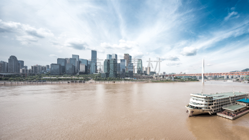 水,都市风景,重庆,城市天际线,办公室,客船,水平画幅,无人,户外,建筑业