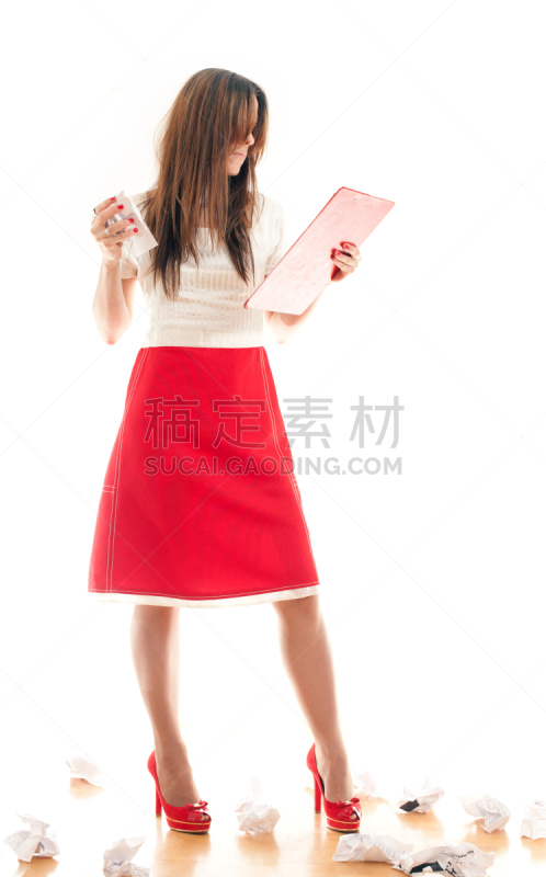 女人,床单,速记员,编剧,行政人员,垂直画幅,机敏,智慧,职权,高跟鞋