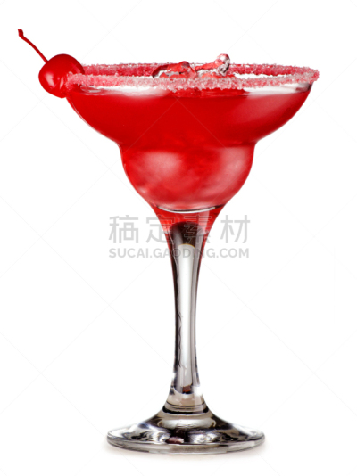 玛格丽特,鸡尾酒,红色,浆果,草莓,樱桃,垂直画幅,水果,无人,果汁