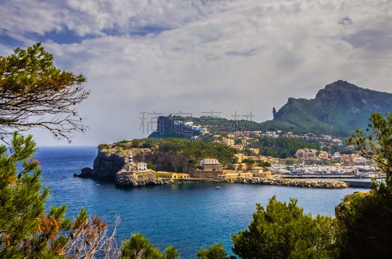 puerto de soller,索乐,马略卡,水,水平画幅,无人,海港,夏天,户外,海滩