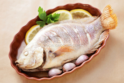 罗非鱼,红辣椒,水平画幅,无人,巨大的,水下,膳食,海产,特写,柠檬