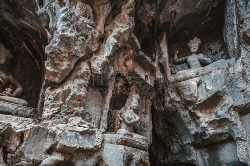 杭州,丰,泥瓦匠,灵隐寺,修道院,旅游目的地,水平画幅,无人,全景,寺庙