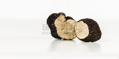 白色背景,镜子,分离着色,一半的,削菌器,块菌,饮食,水平画幅,无人,全景