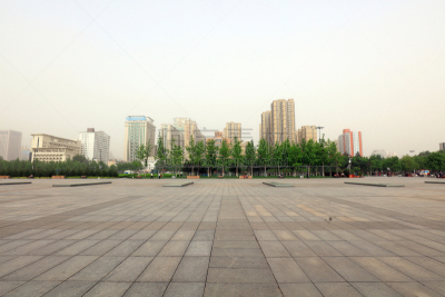 河北省,石家庄,方形画幅,建筑,风景,五月,图像,公园,瓷砖,现代