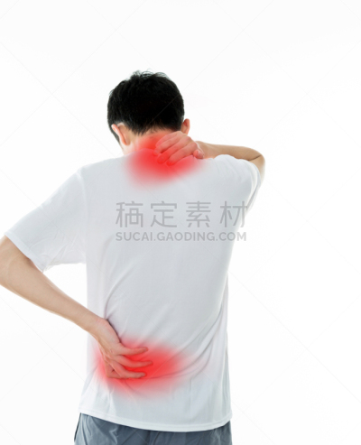 青年人,脖子,男人,痛苦,颈痛,僵硬的肩膀,背痛,垂直画幅,留白,半身像