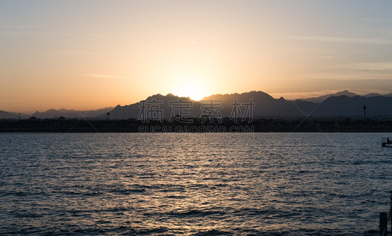 海景,红海,水,气候,水平画幅,沙子,无人,埃及,夏天,中东