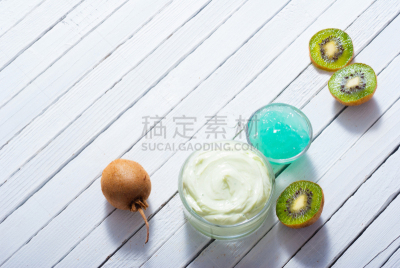 薄荷醇,化妆用品,木制,白色,奶油,桌子,猕猴桃,健康保健,健康,个人卫生用品