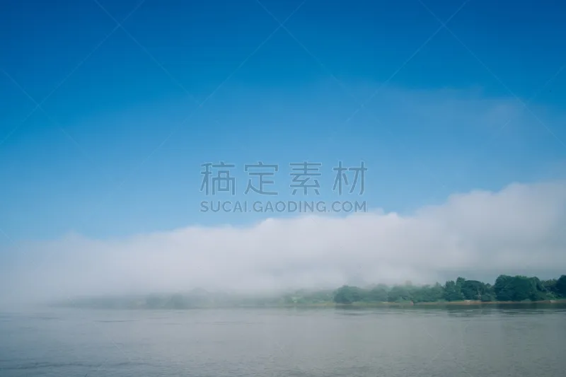 河流 天空 雾 环境 泰国 船 湖 背景 夏天 户外图片素材下载 稿定素材