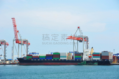 容器,起重机,海港,货物集装箱,船,水,停泊的,旷野,摩尔人风格,航海船内部