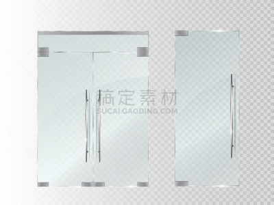 矢量,透明,背景,屏风门,分离着色,正面视角,绘画插图,商店,金属,充满的