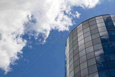 建筑外部,极简构图,利默里克郡,窗户,天空,水平画幅,建筑,爱尔兰共和国,无人,蓝色