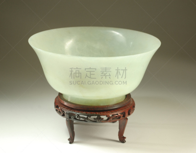 玉器,碗,绿色,水平画幅,木制,无人,雕刻物,半透明,石头,摄影