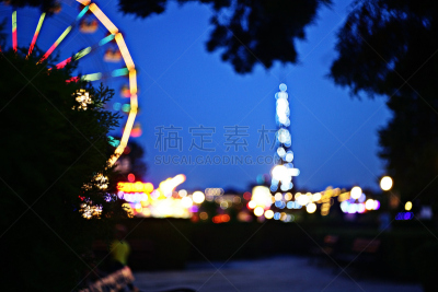 度假胜地,夜晚,伦敦城,拉斯维加斯埃菲尔铁塔复制品,芭堤雅,游乐园,水平画幅,新加坡,旅行者,户外