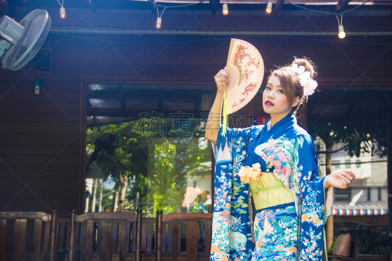 女孩,便装和服,和服,美,女人,水平画幅,衣服,美人,日本,夏天