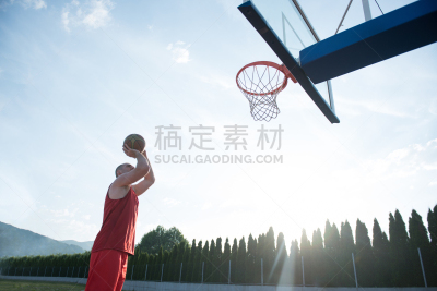 宏伟,进行中,青年男人,街头篮球,篮球框,篮球运动员,球,仅男人,仅成年人,球场