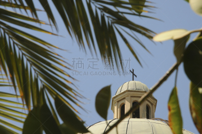 塔布加,提比略湖,朝拜者,水平画幅,山,草原,户外,著名景点