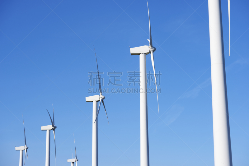 风力,天空,水平画幅,能源,无人,蓝色,组物体,现代,风轮机,电