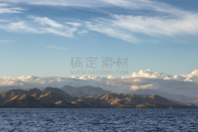 云,林卡岛,水,天空,美,水平画幅,无人,海港,东努沙登卡拉,早晨