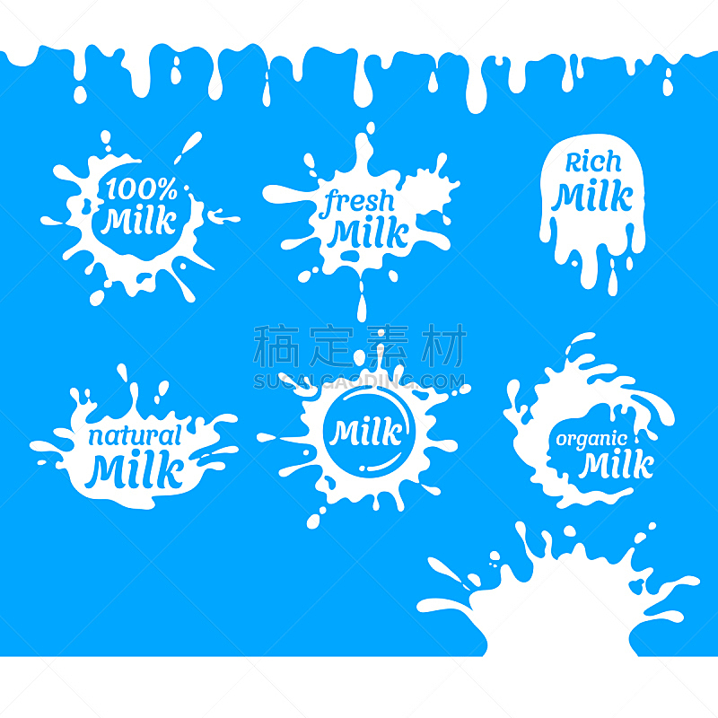 牛奶,点状,文字,形状,无人,钙,绘画插图,符号,奶油,标签