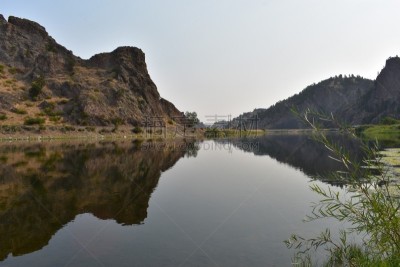 河流,天空,美国,悬崖,水平画幅,无人,蓝色,密苏里河,户外,山脉
