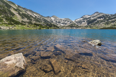 山口,水,湖,山,万里无云,班斯科,皮林山脉,休闲活动,水平画幅,无人