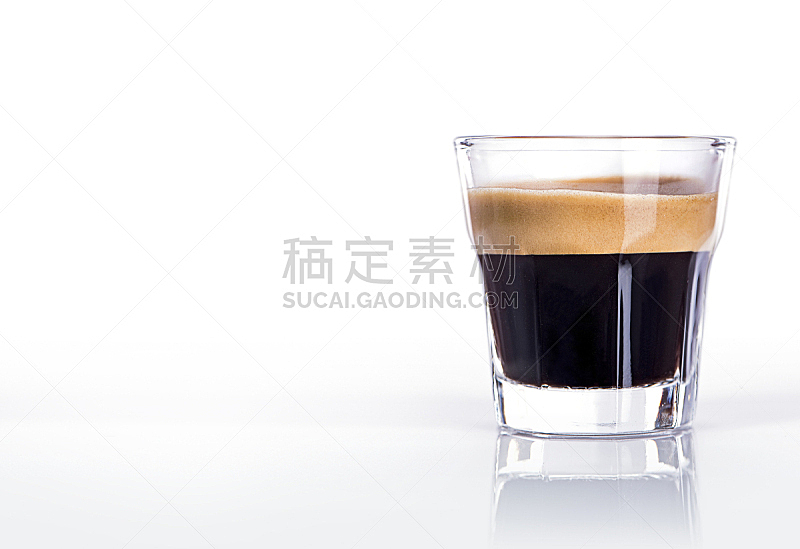 浓咖啡,杯,小酒杯,泡沫饮料,咖啡杯,玻璃杯,咖啡,背景分离,褐色,芳香的