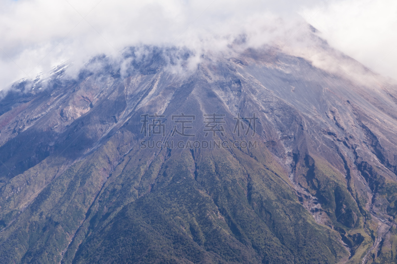 厄瓜多尔山,南美,通古拉瓦火山,安山岩,火神,盖丘亚印第安人,火山学,地震,丘陵,水平画幅